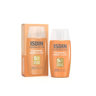 ISDIN, FUSION WATER MAGIC GLOW SPF50, apsaug.veido emulsija, 50 ml