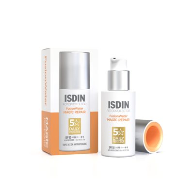 ISDIN, FUSION WATER MAGIC REPAIR SPF50, apsaug.veido emulsija, 50 ml