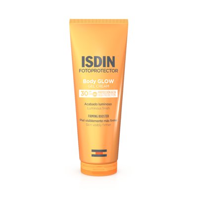 ISDIN GLOW SPF30, apsauginis gelis-kremas kūnui suteikiantis švytėjimo, 200 ml
