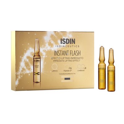 ISDIN INSTANT FLASH, intensyvaus poveikio stangrinančios ampulės, x 5 vnt., 2 ml