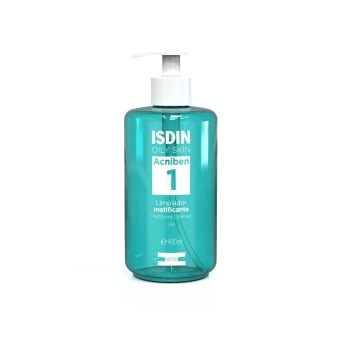 ISDIN matiškumo suteikiantis prausiamasis gelis OILY SKIN ACNIBEN, 400 ml