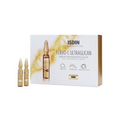 ISDIN odą skaistinančios ampulės su vitaminu C ir ultraglikanais FLAVO-C, 10 x 2 ml
