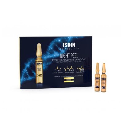 ISDIN švelnus rūgštinis veido šveitiklis ampulėse NIGHT PEEL, 10 x 2 ml
