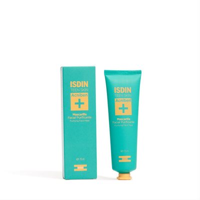 ISDIN TEEN SKIN ACNIBEN+ PURIFYING FACE MASK, valomoji veido kaukė su Tanakura, 75 ml