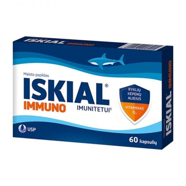 ISKIAL maisto papildas IMMUNO, 60 kaps.