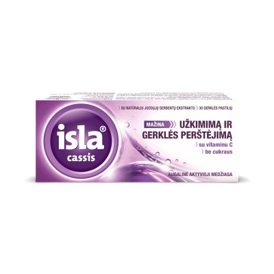 ISLA Cassis pastilės gerklei N30