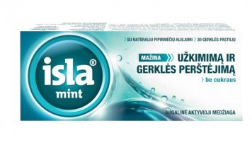 ISLA-MINT be cukraus pastilės N30