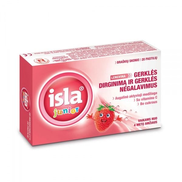 ISLA pastilės JUNIOR, 20 vnt