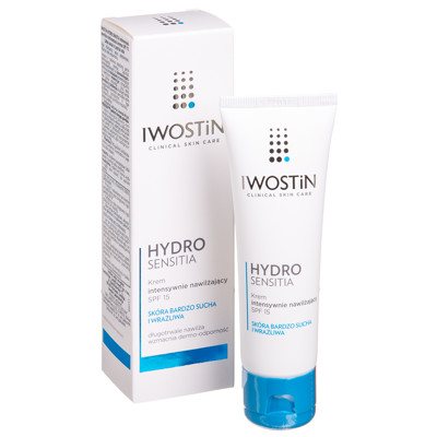 IWOSTIN HYDRO SENSITIA, intensyvus, drėkinamasis kremas, SPF 15, 50 ml