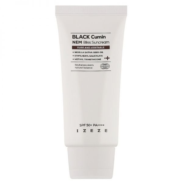 IZEZE apsauginis veido kremas nuo saulės BLACK CUMIN NEM BLISS SUNCREAM, SPF50+, 50 ml