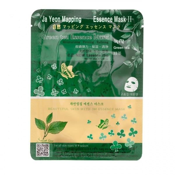 JA YEON MAPPING lakštinė veido kaukė GREEN TEA ESSENCE, 1 vnt