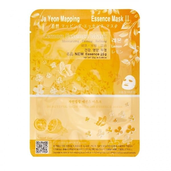 JA YEON MAPPING lakštinė veido kaukė LEMON ESSENCE, 1 vnt
