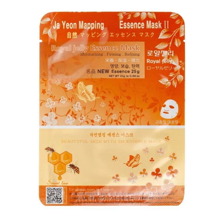 JA YEON MAPPING Royal Jelly Esscence Mask, lakštinė veido kaukė su bičių pienelio ekstr., Vnt, 25 g