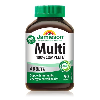 JAMIESON MULTI 100 Vitaminų ir mineralų kompleksas suaugusiems, 90 tablečių