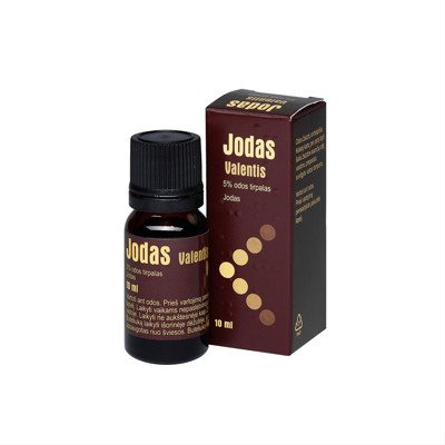 JODAS VALENTIS 5%, odos tirpalas, 10 ml