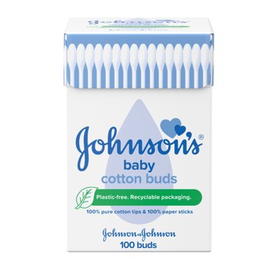 JOHNSONS BABY, medvilniniai ausų krapštukai, 100 vnt