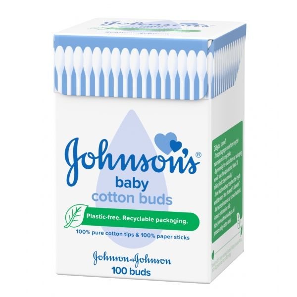 JOHNSONS medvilniniai ausų krapštukai BABY, 100 vnt