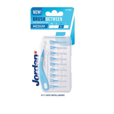 JORDAN BRUSH BETWEEN M, dantų šepetėlis tarpdančiams, 10 vnt., 0.6 mm
