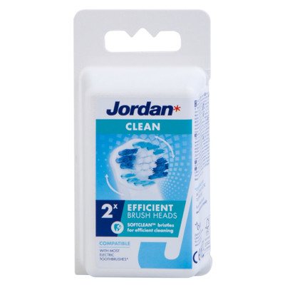 JORDAN CLEAN, elektrinio dantų šepetėlio galvutė, 2 vnt