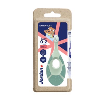 JORDAN CLEAN SMILE CARE STEP, dantų šepetėlis kūdikiams, ypač minkštas, 0-2 metai