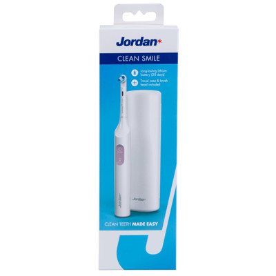 JORDAN CLEAN SMILE, elektrinis dantų šepetėlis, su dėklu, rožinis