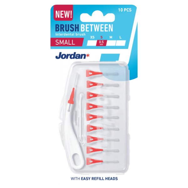 JORDAN „Clinic S“ tarpdančių šepetėliai, . 10 vnt., 0.5 mm