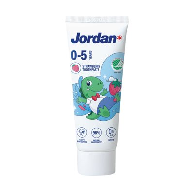 JORDAN, dantų pasta vaikams, 0 - 5 metų, 50 ml