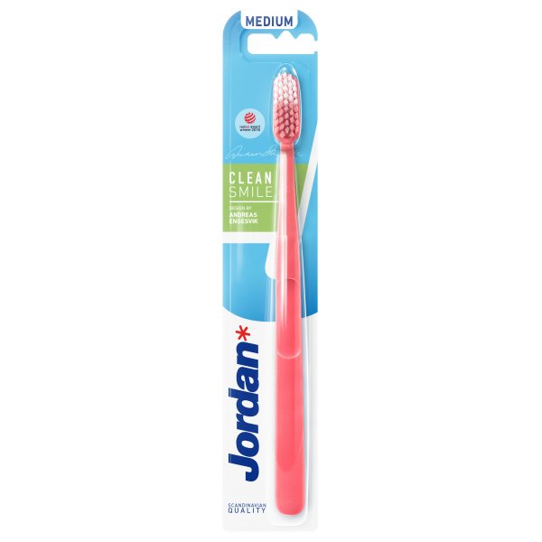 JORDAN dantų šepetėlis CLEAN SMILE, vidutinio minkštumo, 1 vnt