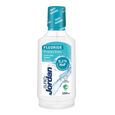 JORDAN FLUORIDE PROTECTION, burnos skalavimo skystis, 500 ml