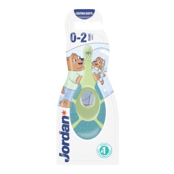 JORDAN minkštas kūdikių dantų šepetėlis-kramtukas Step, 0-., N1, 2 m