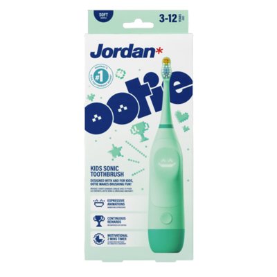 JORDAN, OOTIE, elektrinis dantų šepetėlis vaikams, žalias, 1 vnt