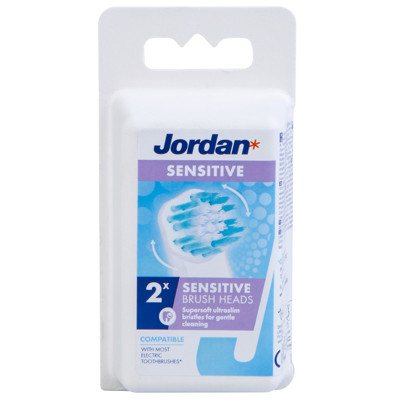JORDAN SENSITIVE, elektrinio dantų šepetėlio galvutė, 2 vnt