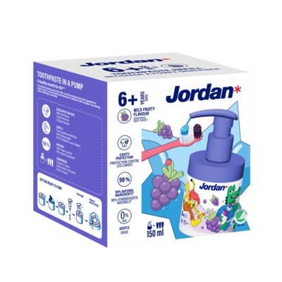 JORDAN, vaikiška dantų pasta, 6-12 metų, 150 ml