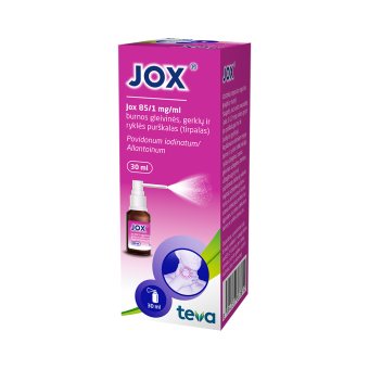 Jox, 85mg+1mg/ml, burnos gleivinės, gerklų ir ryklės purškalas, N1, 30 ml