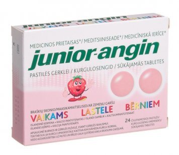 JUNIOR-ANGIN kietosios pastilės N24