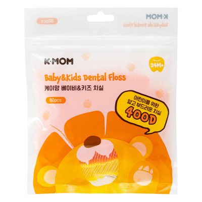 K-MOM Tarpdančių siūlas vaikams, nuo 2 metų, 80 vnt
