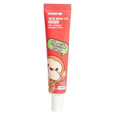 K-MOM vaikiška dantų pasta be fluoro, braškių skonio, ., 30 g