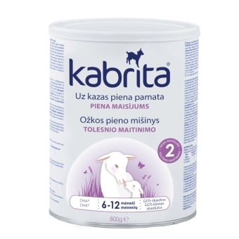 KABRITA 2 ožkos pieno mišinys, 6–12 mėn., 800 g