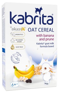 KABRITA greitai ištirpinama avižų košė su bananais ir džiovintomis slyvomis, nuo 6 mėn., 180 g