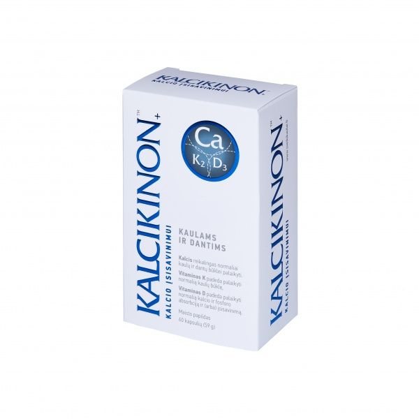 KALCIKINON+ maisto papildas, 60 kaps.