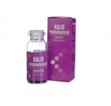 KALIO Permanganatas Valentis milteliai odos tirpalui, 5 g