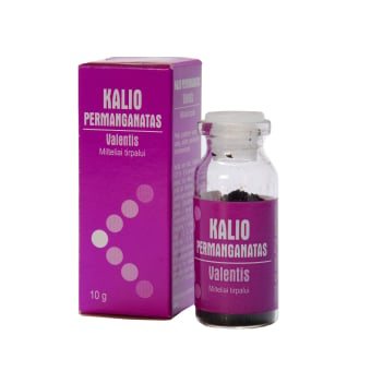 Kalio permanganatas Valentis, milteliai odos tirpalui, N1, 10 g