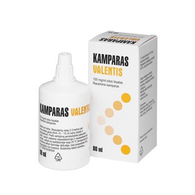 KAMPARAS VALENTIS, 100 mg/ml, odos tirpalas, 80 ml