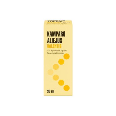 KAMPARO ALIEJUS VALENTIS, 100 mg/ml, odos tirpalas, 30 ml