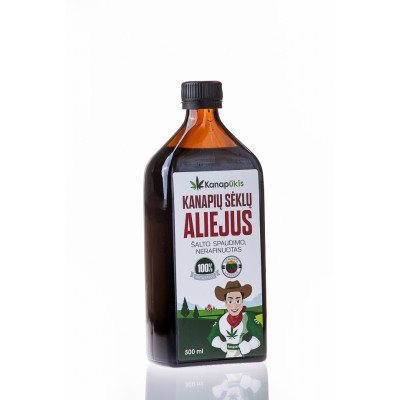 KANAPŪKIS Kanapių sėklų aliejus, 500 ml