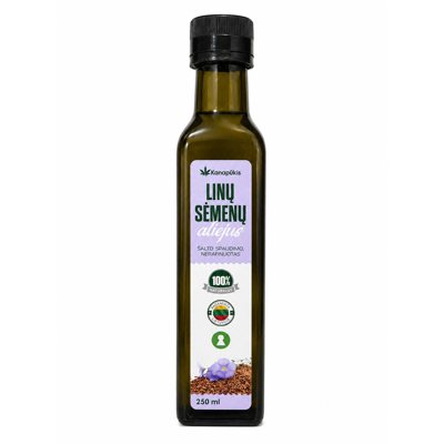 KANAPŪKIS Linų sėmenų aliejus, 250 ml