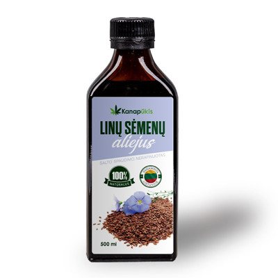 KANAPŪKIS Linų sėmenų aliejus, 500 ml
