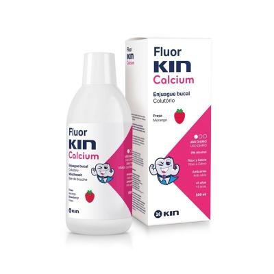 KIN specialus burnos skalavimo skystis vaikams FLUOR CALCIUM, 500 ml