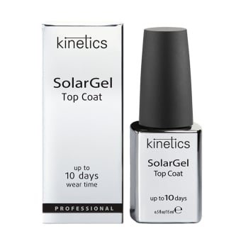 KINETICS viršutinis nagų lako sluoksnis SOLAR GEL TOP COAT, 15 ml