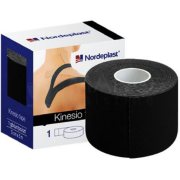 Kineziterapinis pleistras NORDEPLAST, x 5 m, juodas, 5 cm
